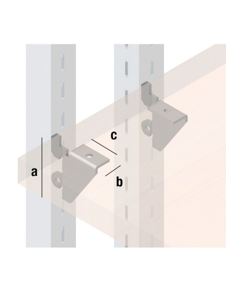 COPPIA STAFFE REGGIPIANO PER MENSOLA CORTO