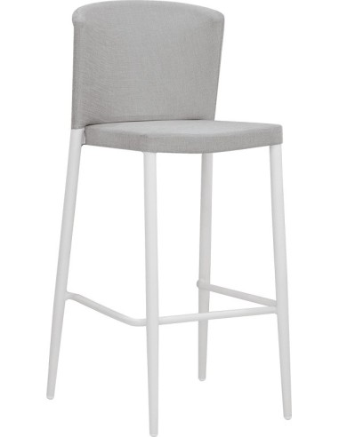 SGABELLO IN ALLUMINIO VERNICIATO, RIVESTIMENTO IN TEXTILENE