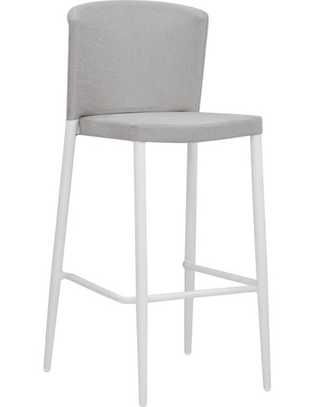 SGABELLO IN ALLUMINIO VERNICIATO, RIVESTIMENTO IN TEXTILENE