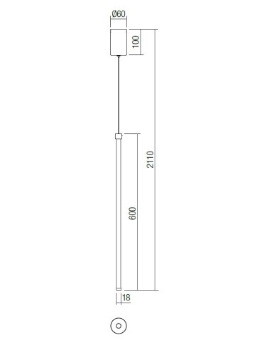 LAMPADA A SOSPENSIONE TABOO 600mm