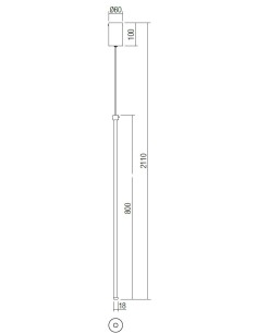 LAMPADA A SOSPENSIONE TABOO 800mm 2