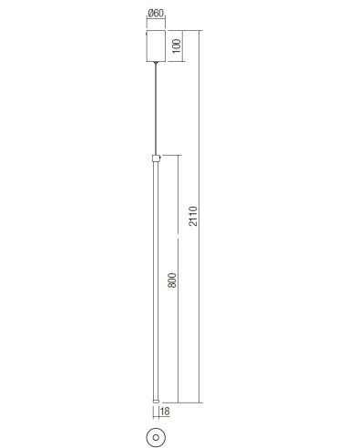 LAMPADA A SOSPENSIONE TABOO 800mm