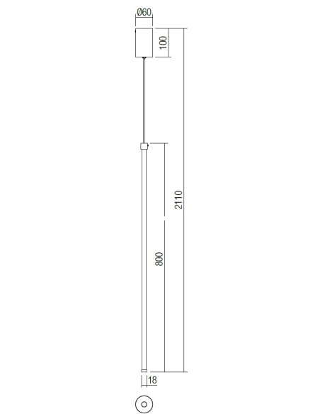 LAMPADA A SOSPENSIONE TABOO 800mm