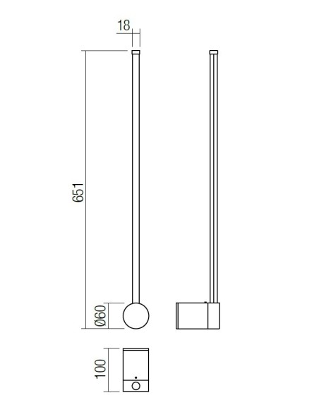 LAMPADA A PARETE TABOO 600