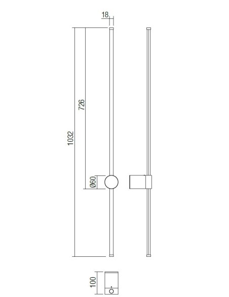 LAMPADA A PARETE TABOO 1000