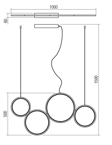 LAMPADA A SOSPENSIONE ATHENA 1000