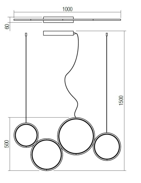 LAMPADA A SOSPENSIONE ATHENA 1000
