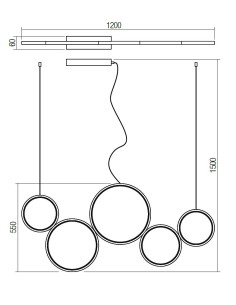 LAMPADA A SOSPENSIONE ATHENA 1200 2