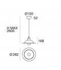 LAMPADA A SOSPENSIONE STILNOVO LAMPIATTA Ø28