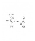 LAMPADA A PARETE STILNOVO GALASSIA 2 SOURCES DX