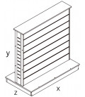 GONDOLA DOGATA BIFACCIALE 120x67,5 cm H134 cm